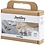 Creativ Company Mini Hobbyset Sieraden, Oorbellen, armband en halsketting met bloemontwerp, beige, licht beige, beige, 1 doos