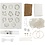 Creativ Company Mini Hobbyset Sieraden, Oorbellen, armband en halsketting met bloemontwerp, beige, licht beige, beige, 1 doos
