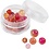 Creativ Company Kralen van agaat, d 6+8+10 mm, gatgrootte 0,9-1 mm, beige, roze, 28 stuk/ 1 doos