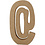 Teken, @, H: 19,9 cm, B: 11,5 cm, dikte 2,6 cm, 1 stuk