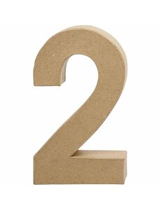 Creativ Company Cijfer, 2, H: 20,5 cm, B: 12 cm, dikte 2,5 cm, 1 stuk