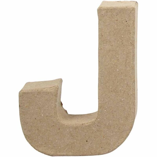 Creativ Company Letter, J, H: 10 cm, B: 8 cm, dikte 1,7 cm, 1 stuk
