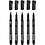 Permanente markers, lijndikte 2x0,6+2x0,8+1,3 mm, zwart, 5 stuk/ 1 doos