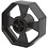 Creativ Company Plakbandhouder wiel, d 7,5 cm, B: 25 mm, zwart, 1 stuk