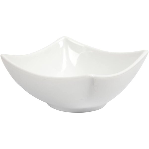 Schaal, H: 4,5 cm, d 10 cm, wit, 12 stuk/ 1 doos