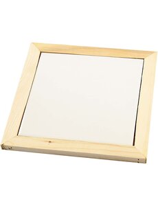  Onderzetter met houten lijst, afm 15x15 cm, 1 stuk