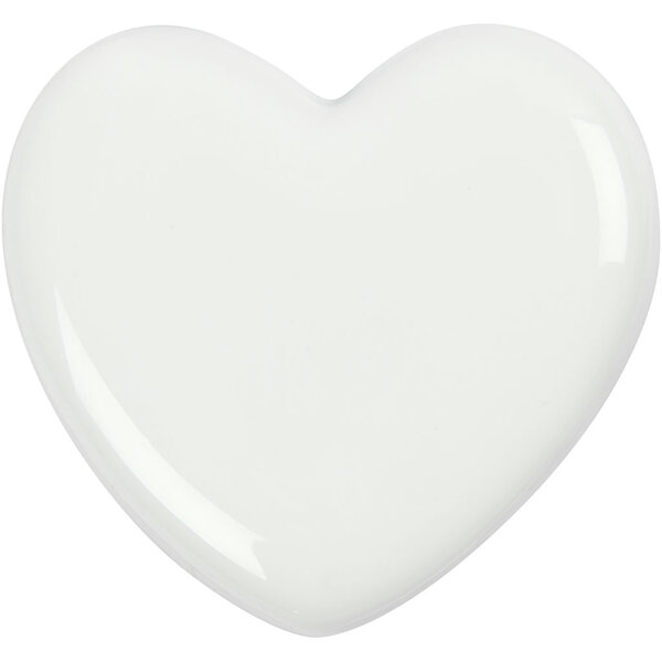 Creativ Company Hart, afm 6,5x6,5 cm, dikte 10 mm, wit, 1 stuk