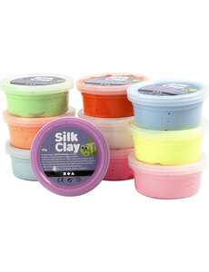 Silk Clay Silk Clay®, Basic 2, diverse kleuren, 10x40 gr/ 1 doos