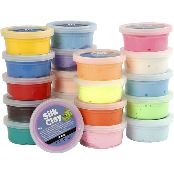 Silk Clay Silk Clay®, diverse kleuren, 20x40 gr/ 1 doos