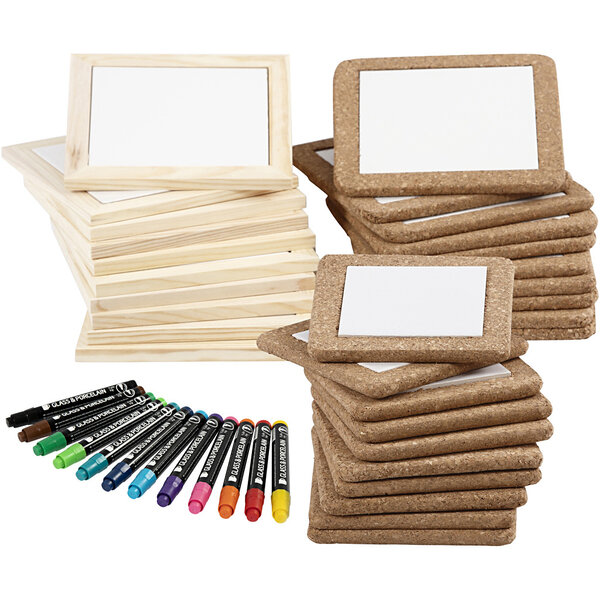 EasyKit Groepsset Onderzetters beschilderen, standaardkleuren, extra kleuren, 30 stuk, 1 set