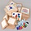 EasyKit Groepsset Onderzetters beschilderen, standaardkleuren, extra kleuren, 30 stuk, 1 set