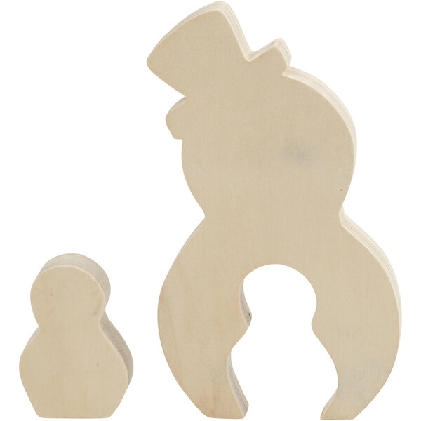 Creativ Company 2in1 Figuren, sneeuwpop, H: 7,7+20 cm, D: 2 cm, B: 5,3+11,3 cm, 1 set