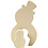 Creativ Company 2in1 Figuren, sneeuwpop, H: 7,7+20 cm, D: 2 cm, B: 5,3+11,3 cm, 1 set