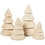 Creativ Company Kerstbomen van hout, H: 3,3+4,3+5,3+6,3 cm, d 2,3+3+3,2+4 cm, 4 stuk/ 1 doos