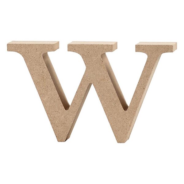 Creativ Company Letter, w, H: 8 cm, dikte 2 cm, 1 stuk