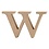 Creativ Company Letter, w, H: 8 cm, dikte 2 cm, 1 stuk