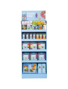Foam Clay Vloerdisplay Foam Clay® - Zelf in te richten, H: 1560 mm, D: 390 mm, B: 580 mm, diverse kleuren, 102 eenh./ 1 doos