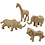 Creativ Company Jungledieren, H: 7,5-10 cm, 32 stuk/ 1 doos