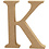 Creativ Company Letter, K, H: 13 cm, dikte 2 cm, 1 stuk