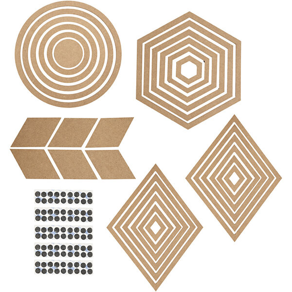 Creativ Company Muur decoraties, H: 5,5-29,5 cm, Inhoud kan variëren , 10 set/ 1 doos