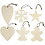 Creativ Company Ornamenten, afm 9-11 cm, dikte 4 mm, 6 stuk/ 1 doos