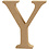Creativ Company Letter, Y, H: 8 cm, dikte 1,5 cm, 1 stuk