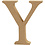 Creativ Company Letter, Y, H: 8 cm, dikte 1,5 cm, 1 stuk