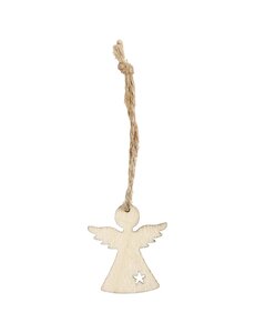 Creativ Company Hangende kerstdecoratie, H: 3,2 cm, B: 2,9 cm, dikte 2,7 mm, 24 stuk/ 1 doos