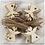 Creativ Company Hangende kerstdecoratie, H: 3,2 cm, B: 2,9 cm, dikte 2,7 mm, 24 stuk/ 1 doos