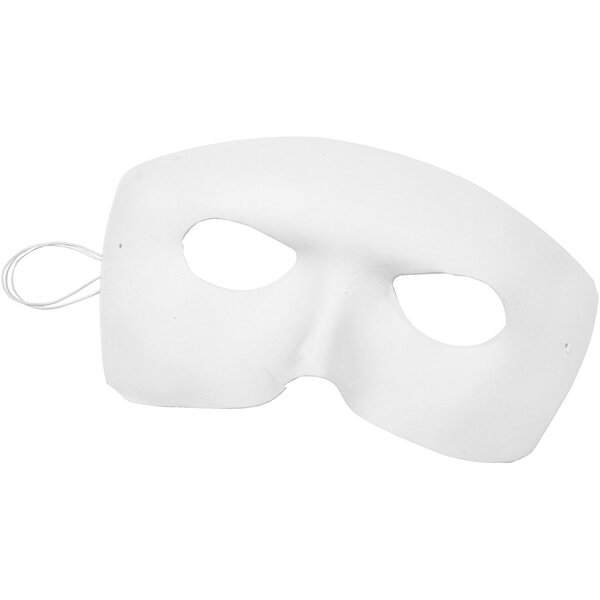 Creativ Company Masker, H: 12 cm, B: 17 cm, wit, 12 stuk/ 1 doos