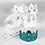 Creativ Company Kronen, H: 10-16,5 cm, L: 60 cm, 230 gr, wit, 5 stuk/ 1 doos