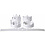 Creativ Company Kronen, H: 10-16,5 cm, L: 60 cm, 230 gr, wit, 5 stuk/ 1 doos
