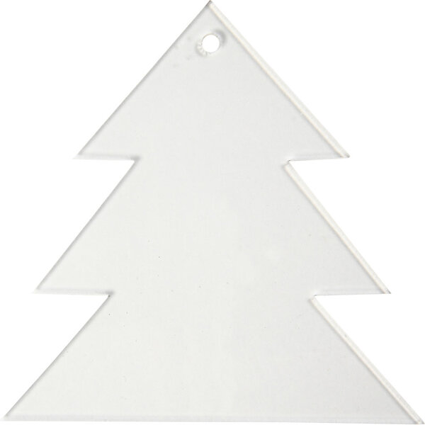 Creativ Company Acryl hangers, kerstboom, H: 8 cm, dikte 2 mm, 5 stuk/ 1 doos