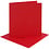 Creativ Company Kaarten en enveloppen, afmeting kaart 15,2x15,2 cm, afmeting envelop 16x16 cm, 230 gr, rood, 4 set/ 1 doos