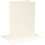 Creativ Company Kaarten en enveloppen, afmeting kaart 12,7x17,8 cm, afmeting envelop 13,3x18,5 cm, 220 gr, off-white, 4 set/ 1 doos