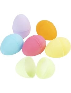 Creativ Company Eieren, H: 4,5 cm, d 3 cm, pastelkleuren, 24 stuk/ 1 doos