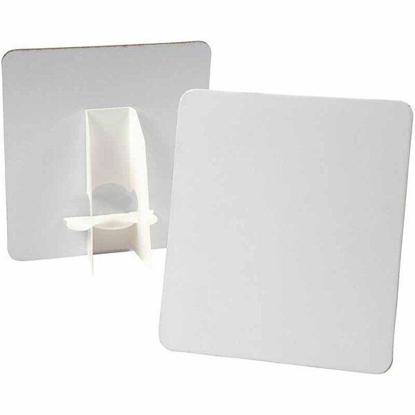 Creativ Company Deco plaat, afm 17x19 cm, dikte 2 mm, wit, 5 stuk/ 1 doos