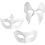 Creativ Company Maskers, H: 10-20 cm, B: 18-20 cm, wit, 3x4 stuk/ 1 doos