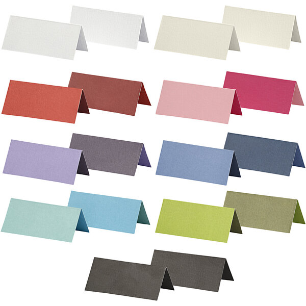 Creativ Company Naamkaarten, afm 9x4 cm, Inhoud kan variëren , 250 gr, diverse kleuren, 30 doos/ 1 doos