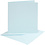 Creativ Company Kaarten en enveloppen, afmeting kaart 15,2x15,2 cm, afmeting envelop 16x16 cm, 220 gr, lichtblauw, 4 set/ 1 doos