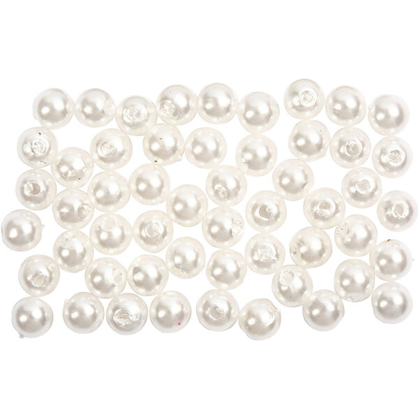 Creativ Company Waskralen, d 5 mm, gatgrootte 0,7 mm, parelmoer, 100 stuk/ 1 doos