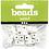 Creativ Company Letterkralen, W, afm 8x8 mm, gatgrootte 3 mm, wit, 25 stuk/ 1 doos