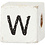 Creativ Company Letterkralen, W, afm 8x8 mm, gatgrootte 3 mm, wit, 25 stuk/ 1 doos