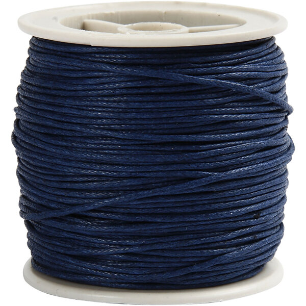 Creativ Company Katoenkoord, dikte 1 mm, blauw, 40 m/ 1 rol