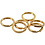 Vivi Gade Splitring, d 15 mm, verguld, 15 stuk/ 1 doos