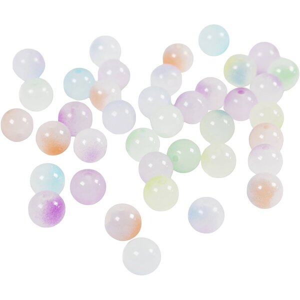 Prinsessenkralen, d 8 mm, gatgrootte 1,5 mm, diverse kleuren, 600 gr/ 1 doos