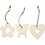 Creativ Company Houten decoraties, bloem, vlinder, hart, afm 6 cm, dikte 3 mm, 200 stuk/ 1 doos