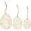 Creativ Company Ornamenten, H: 8+10+12 cm, B: 6+7,5+9 cm, dikte 3 mm, 3 stuk/ 1 doos