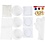 Creativ Company Hobbyset Gieten, Tegels, blauw, rood, geel, 1 doos