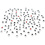 Creativ Company Letterkralen, afm 7 mm, gatgrootte 1,2 mm, wit, 25 gr/ 1 doos